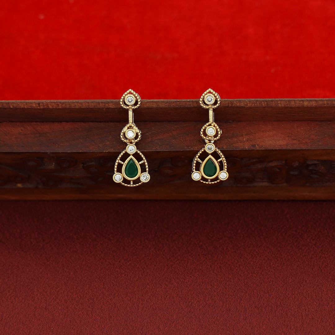 Lailana Rain Drop Stone Short Neckpiece with Earring