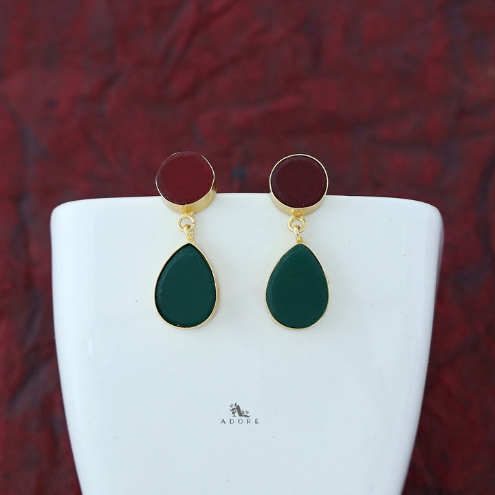 Circle And Drop Earring