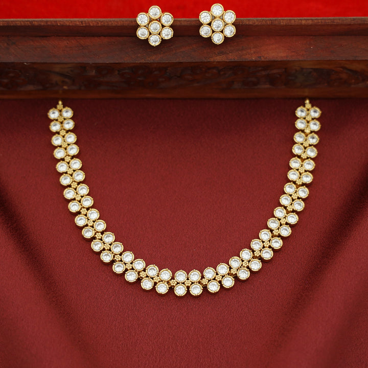 Tamisha AD Stone Short Neckpiece / Choker with Stud