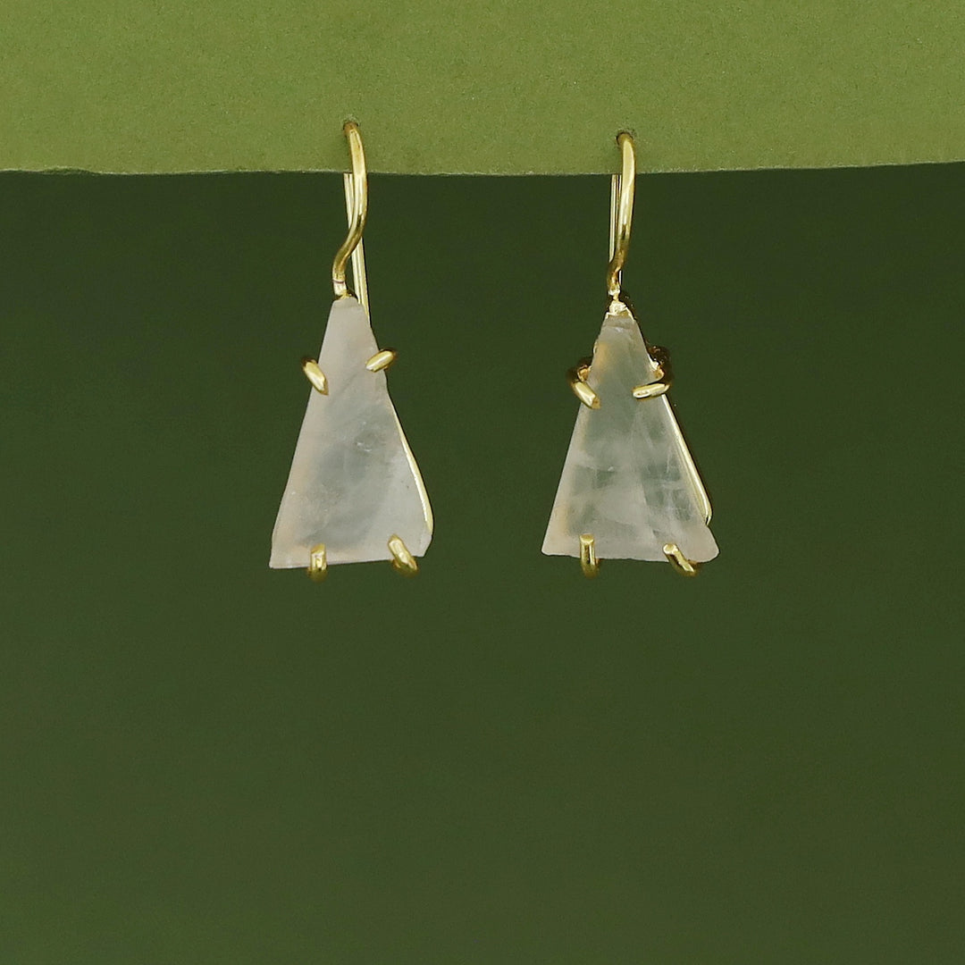 Paalika Triangle Raw Stone Drop