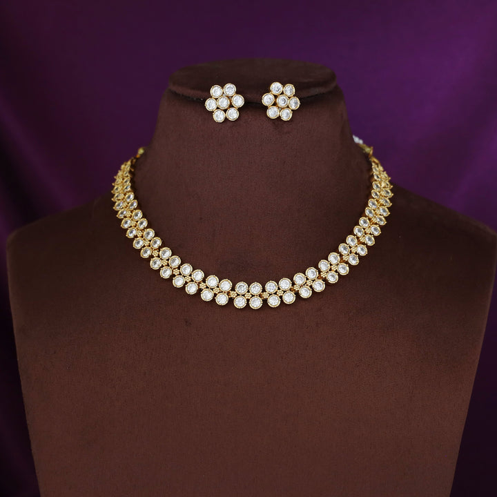 Tamisha AD Stone Short Neckpiece / Choker with Stud