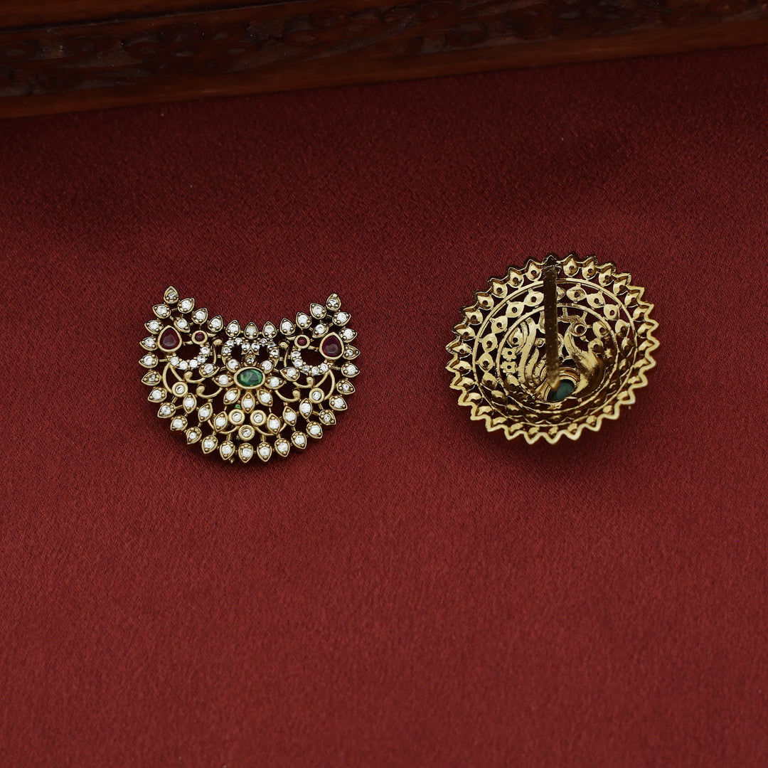 Kirisha Myura Half Moon Hair Brooch ( Set Of 2 )