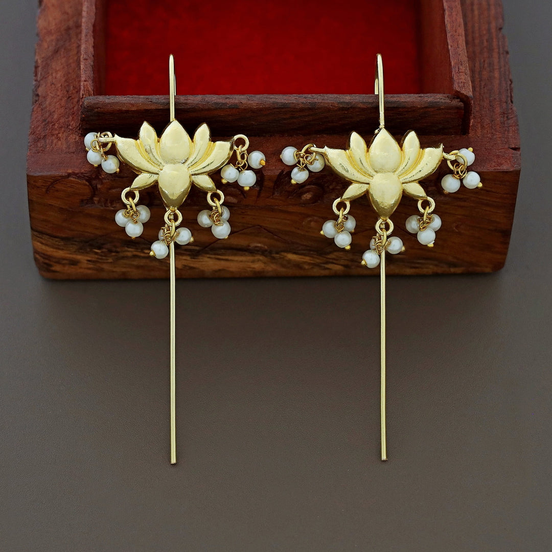 Srinika Lotus Pearl Ear-Cuff (Set Of 2)