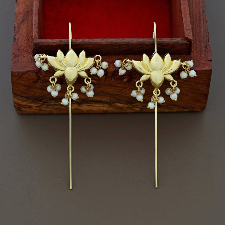 Srinika Lotus Pearl Ear-Cuff (Set Of 2)