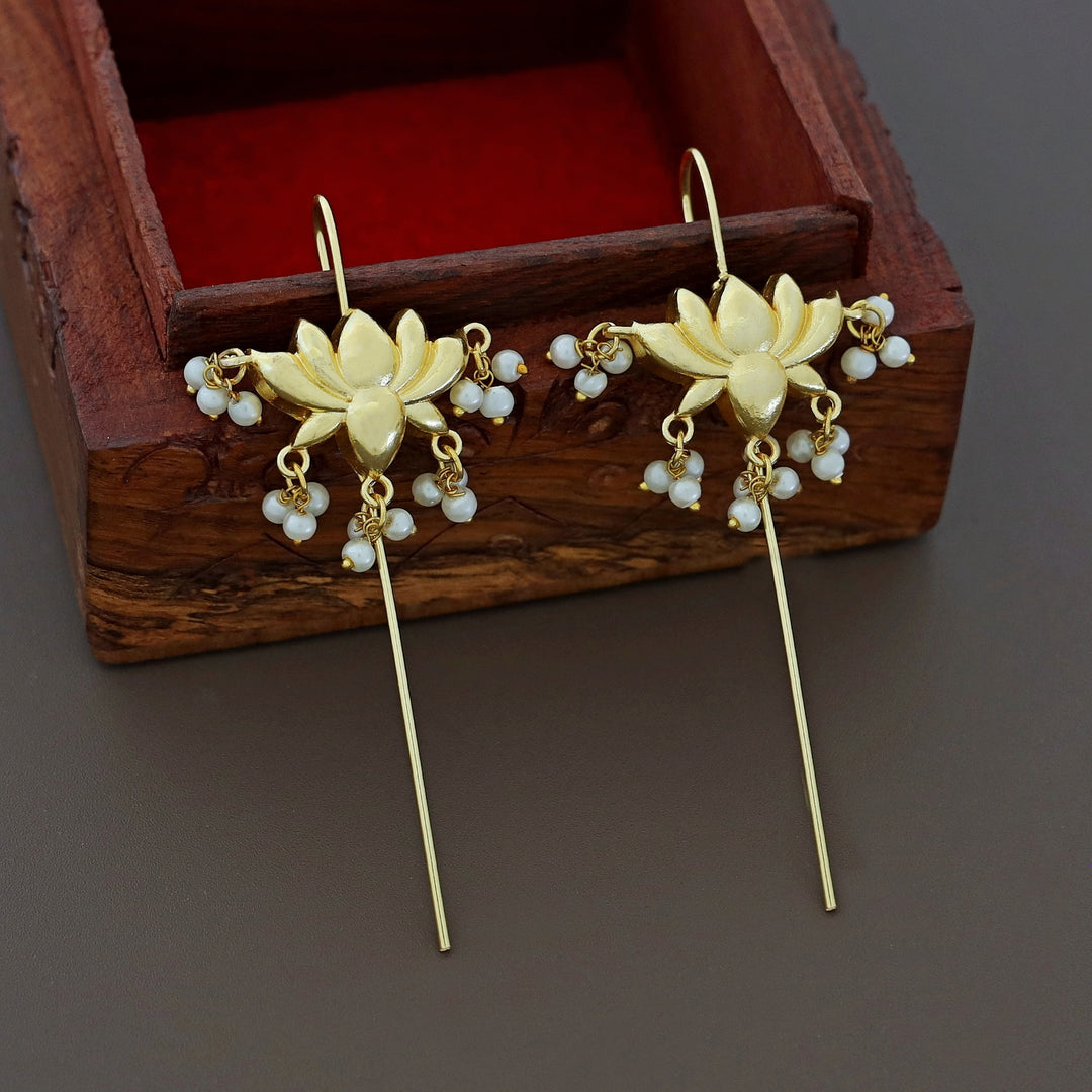 Srinika Lotus Pearl Ear-Cuff (Set Of 2)