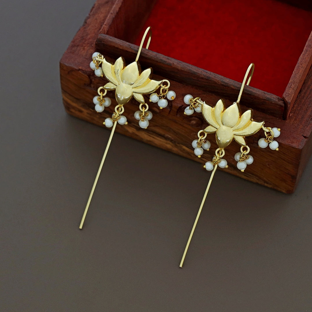 Srinika Lotus Pearl Ear-Cuff (Set Of 2)