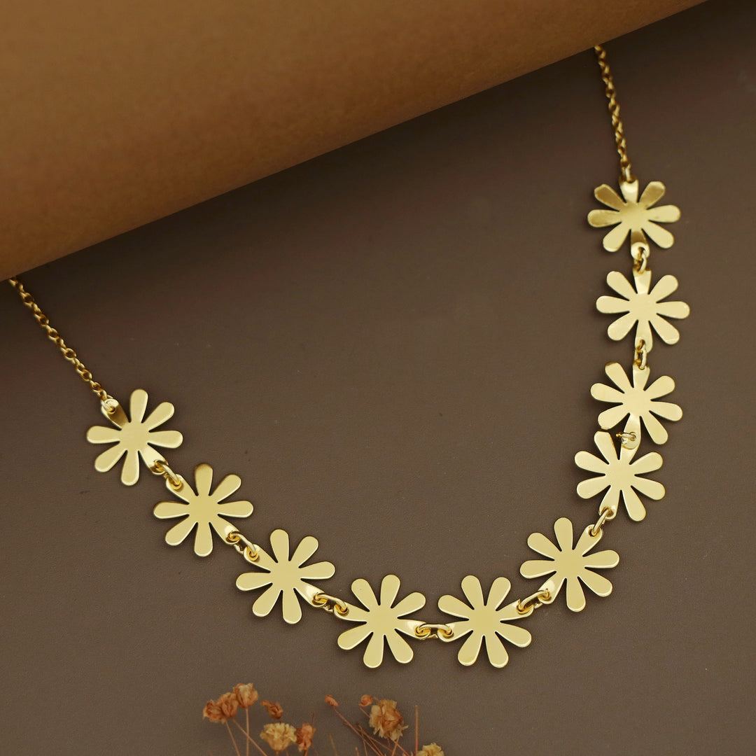 Rimna Golden Flower Neckpiece