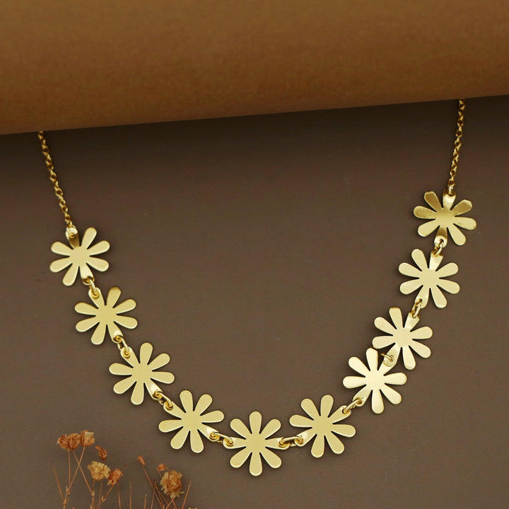 Rimna Golden Flower Neckpiece