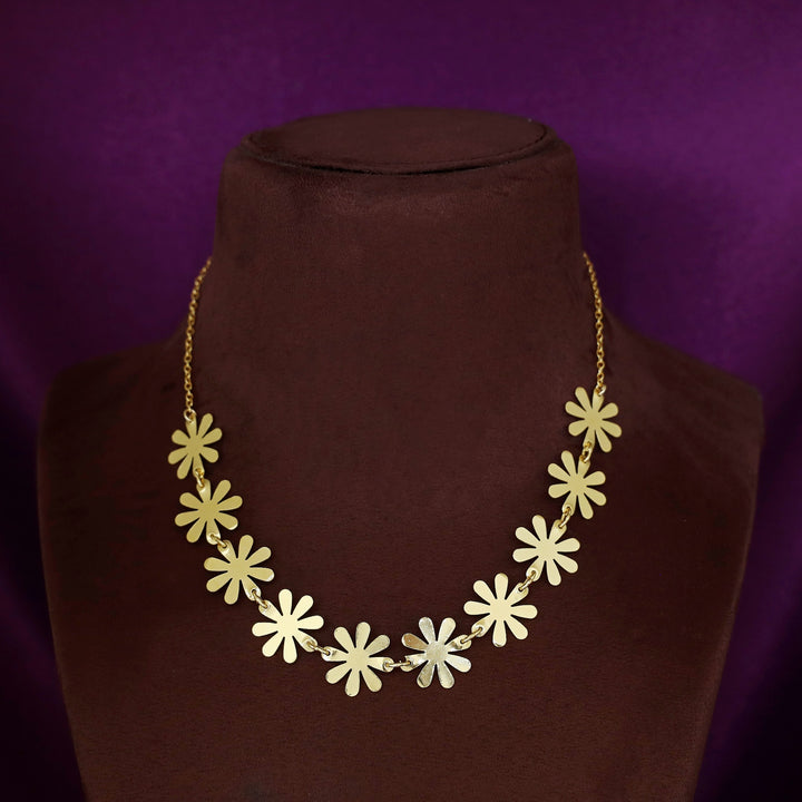 Rimna Golden Flower Neckpiece