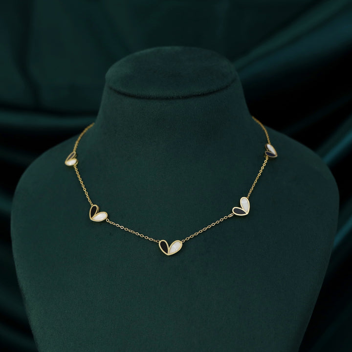 Annette Dual Colour Heart Neckpiece