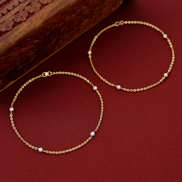 Nitya Tetra Pearl Anklet