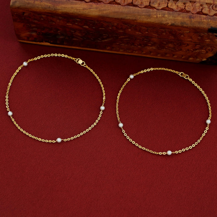 Nitya Tetra Pearl Anklet