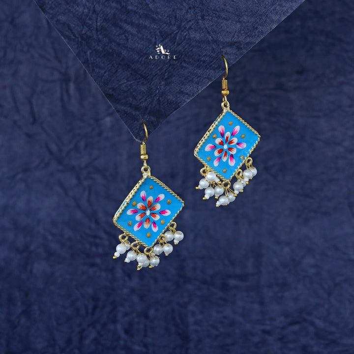Hand Painted Diamond Pearl Drop