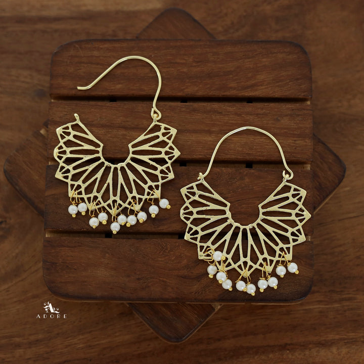 Layla Golden Pearl Hoop Earring