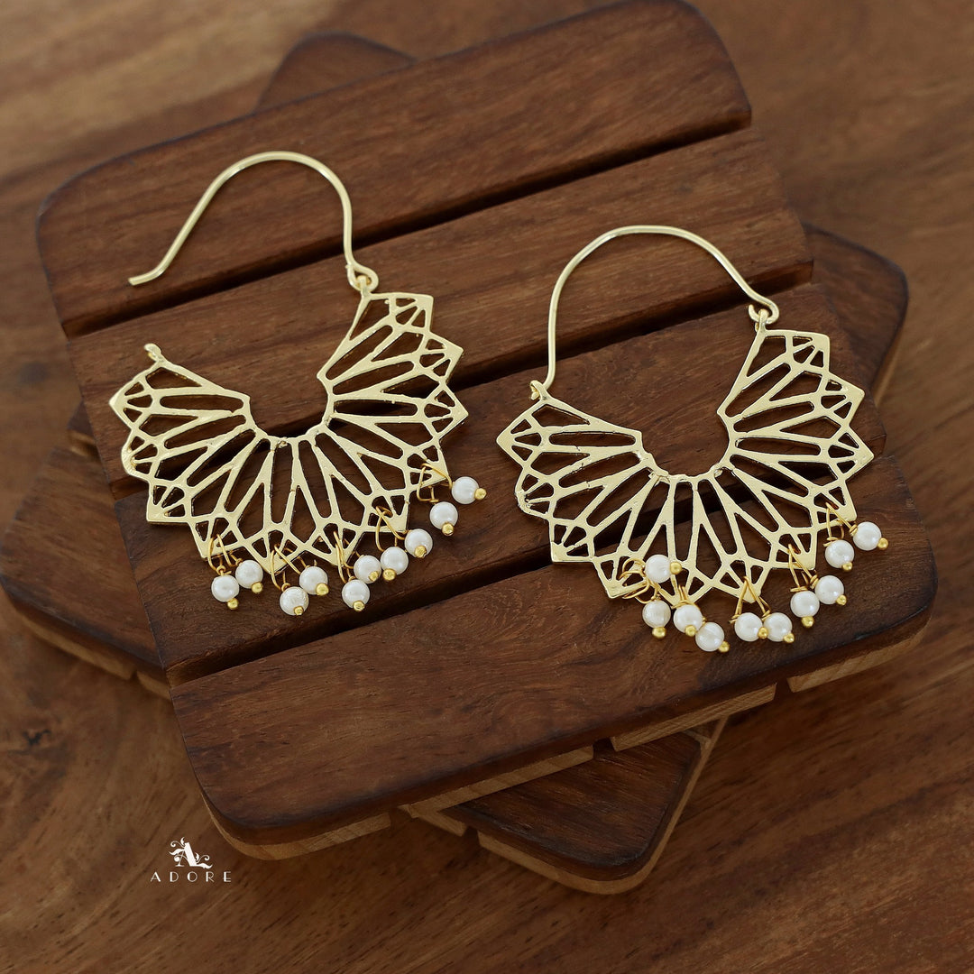 Layla Golden Pearl Hoop Earring