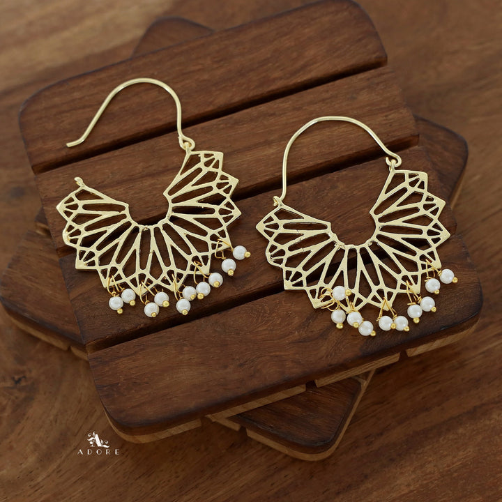 Layla Golden Pearl Hoop Earring