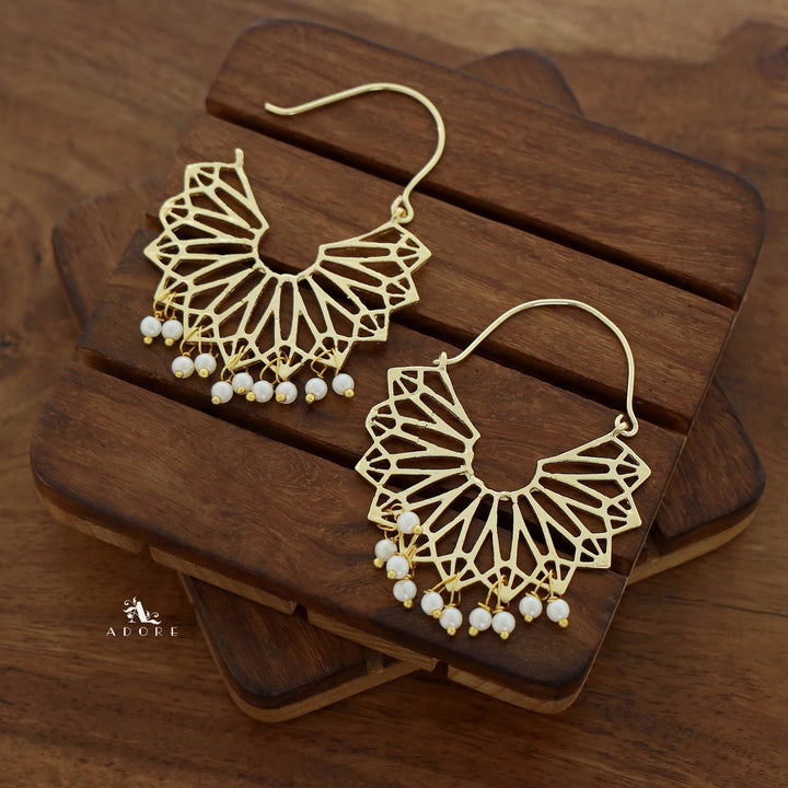 Layla Golden Pearl Hoop Earring