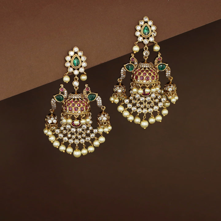Dhivana Dual Mayura Pearl Earring