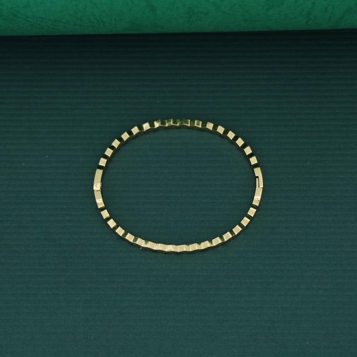 Elise Openable Mini Hexagon + Stone Bangle