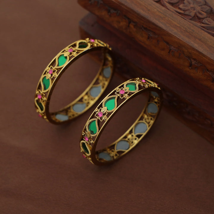 Devarati Mango Stone Bangle (Set Of 2)