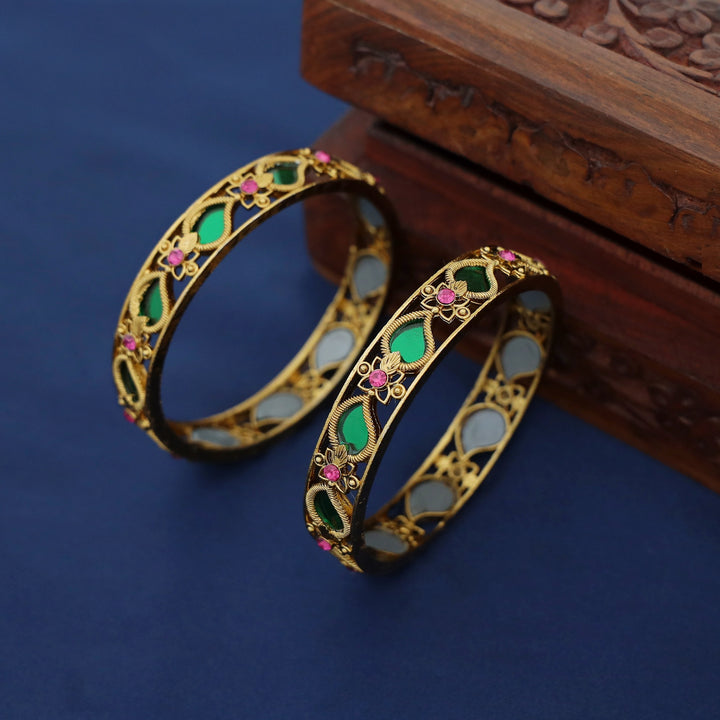 Devarati Mango Stone Bangle (Set Of 2)