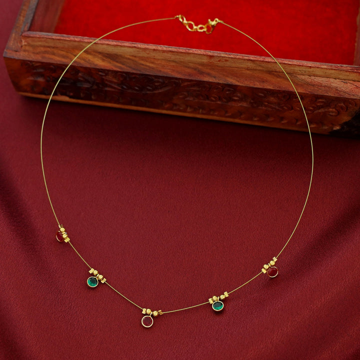 Naima Glossy Stone String Neckpiece
