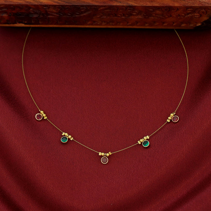 Naima Glossy Stone String Neckpiece