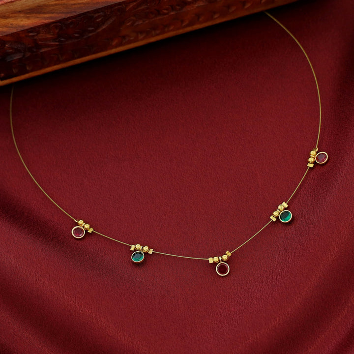 Naima Glossy Stone String Neckpiece