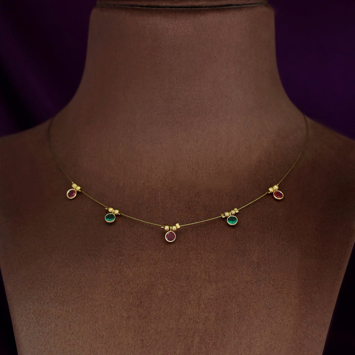 Naima Glossy Stone String Neckpiece