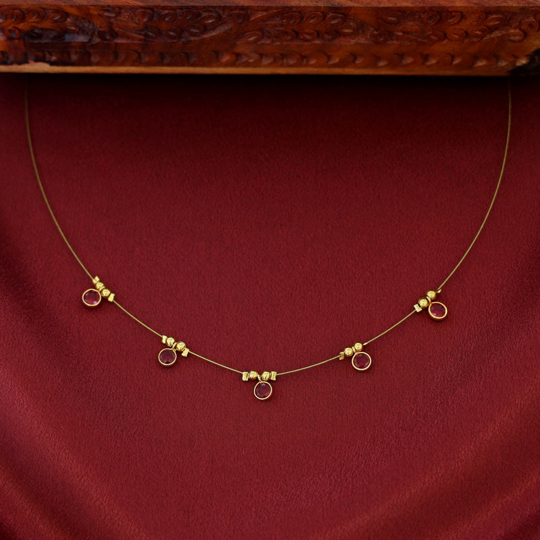 Naima Glossy Stone String Neckpiece