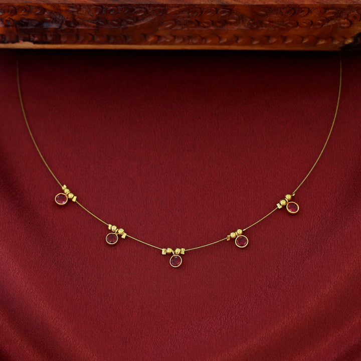 Naima Glossy Stone String Neckpiece