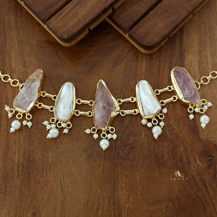 Bethany Raw Stone With Baroque Choker