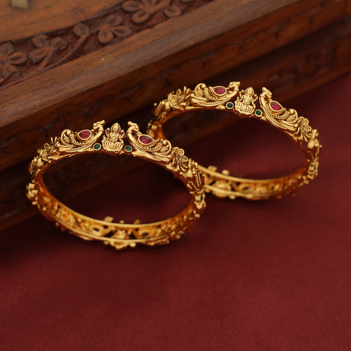 Arya Devi Mayura Flower Bangle (Set Of 2)