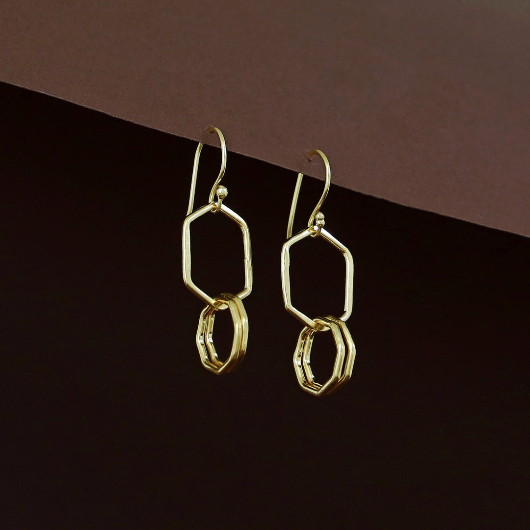 Golden Hexagon Dual Octagon Drop