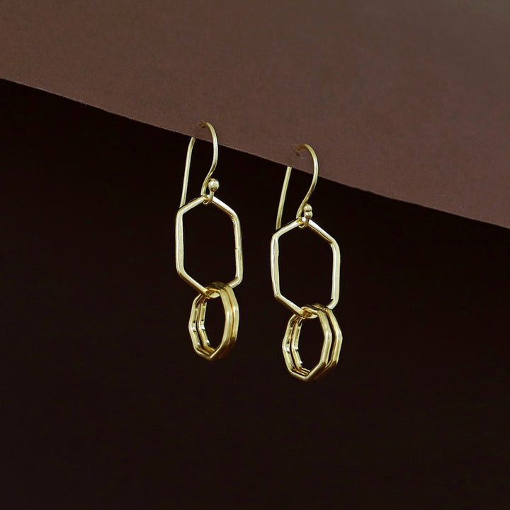 Golden Hexagon Dual Octagon Drop