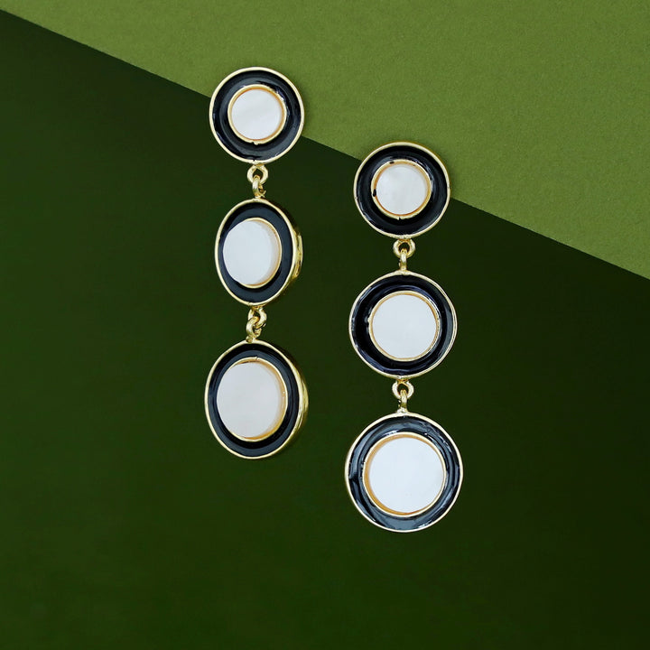 Reina MOP Tri Circle Earring