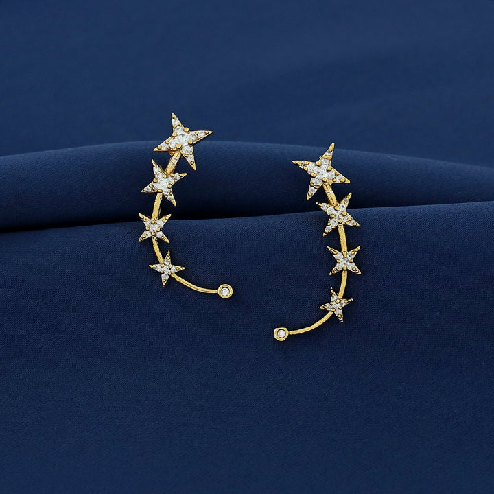Joshika Leafy Star Ear-Cuff
