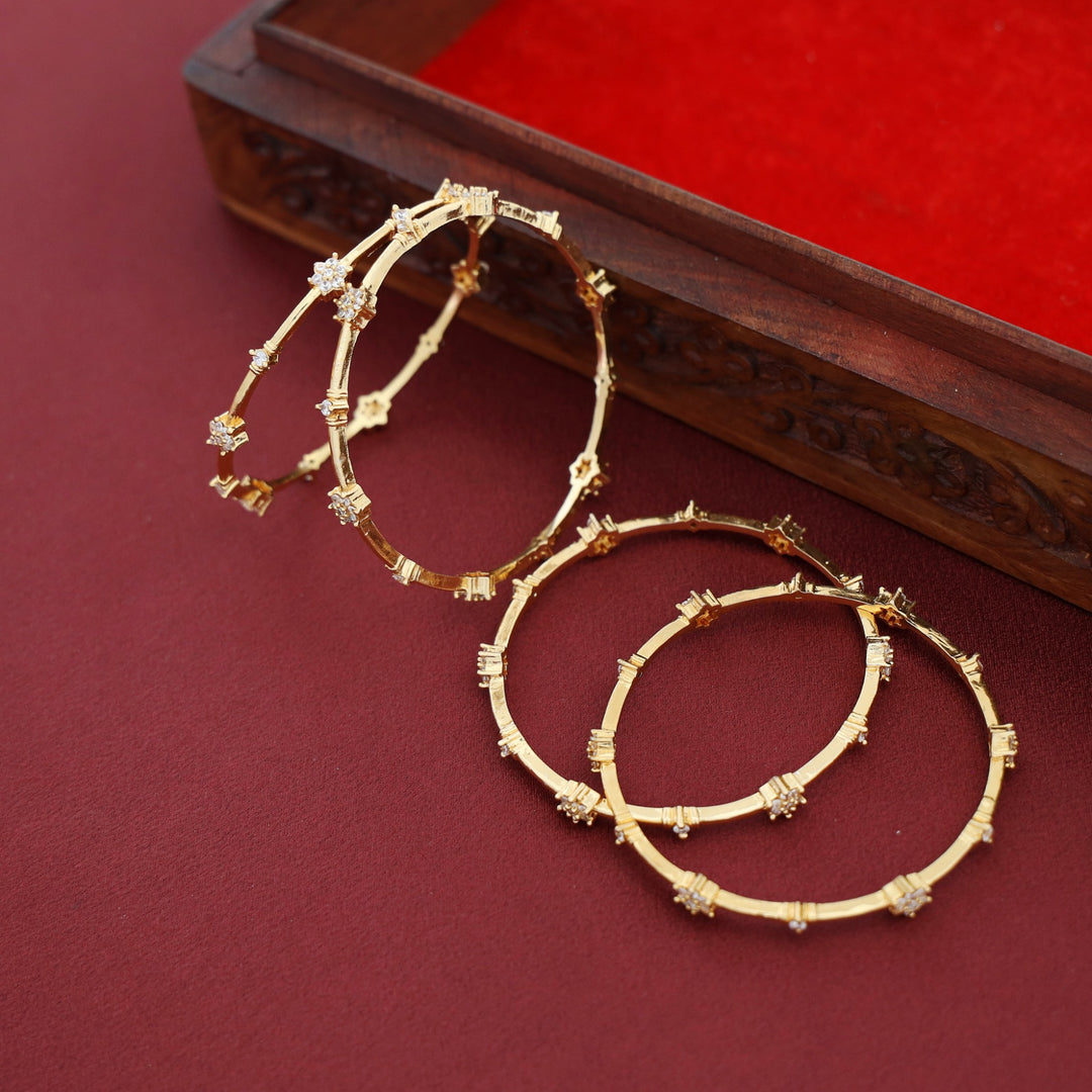 Manvika Floral Bangle ( Set Of 4)