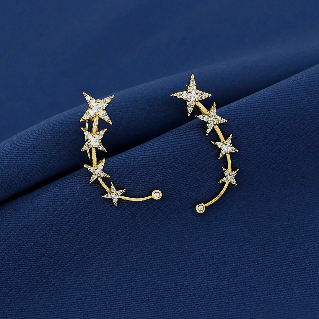 Joshika Leafy Star Ear-Cuff