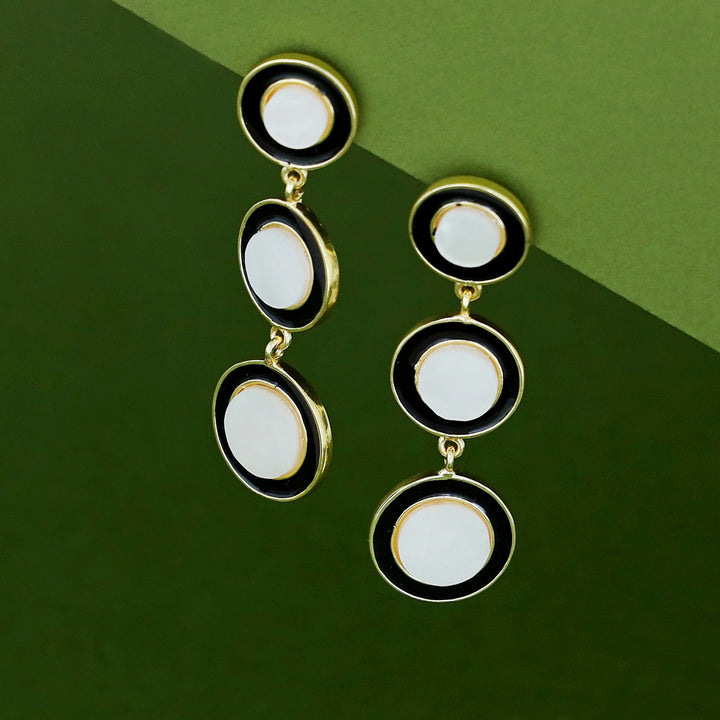 Reina MOP Tri Circle Earring
