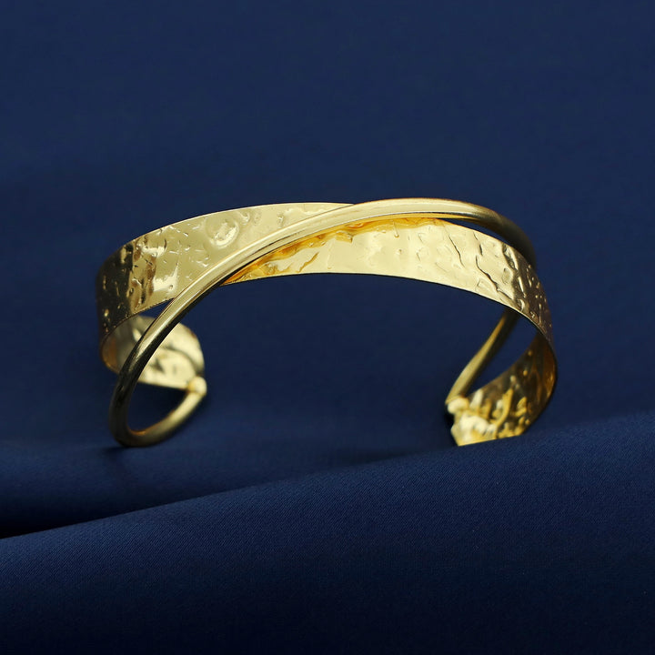 Lohita Golden Hammered Hand Cuff