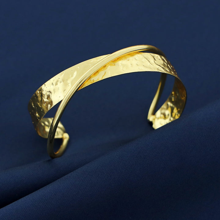 Lohita Golden Hammered Hand Cuff