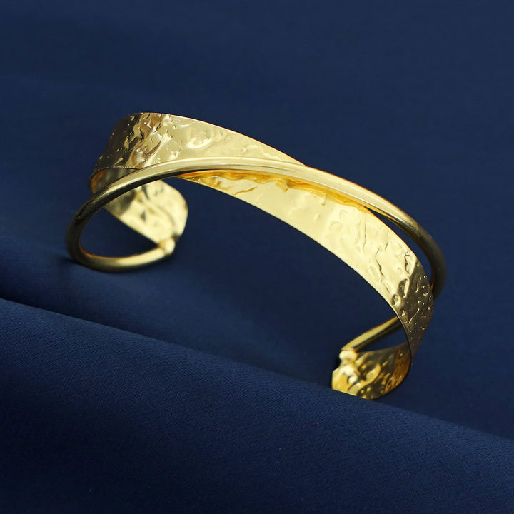 Lohita Golden Hammered Hand Cuff