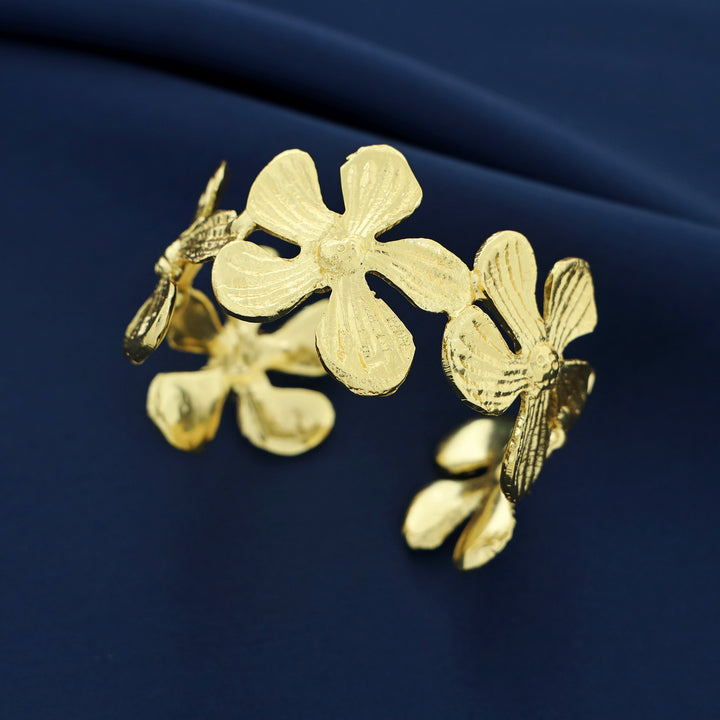 Farzana Handmade Golden 5 Flower Hand Cuff