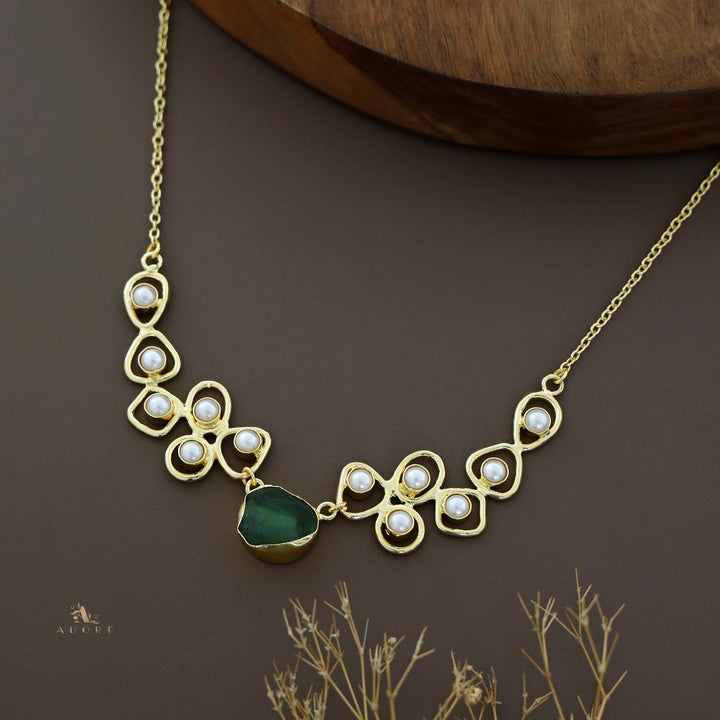 Sabera Raw Stone Pearl Neckpiece