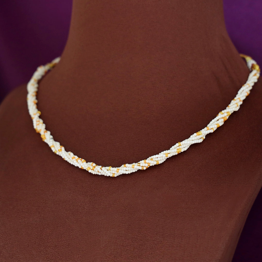 Laryered Pearl Bead Short Neckpiece/Choker