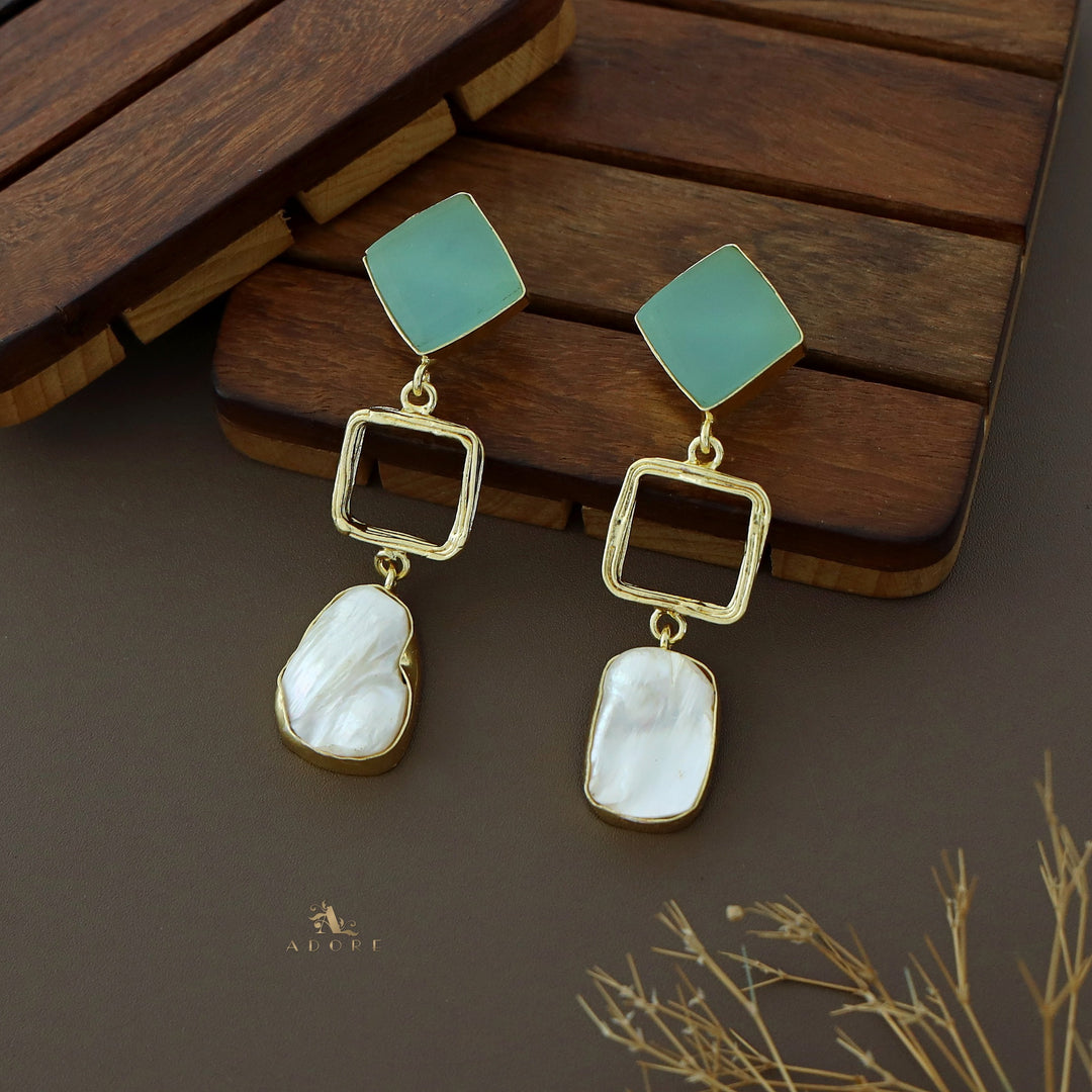 Niya Raw Stone Diamondina Baroque Earring