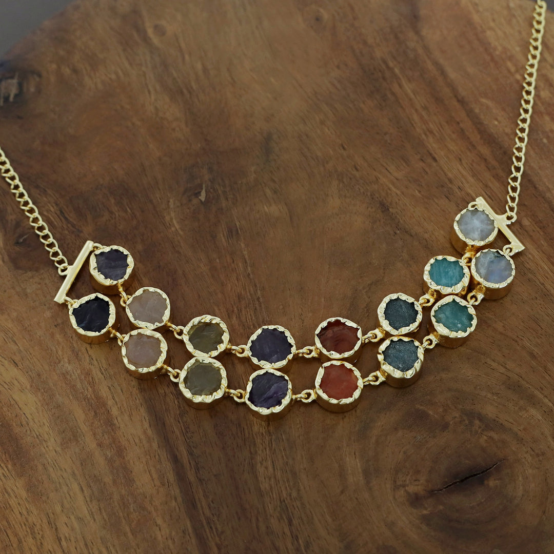Brielle 2 Layer Raw Stone Choker