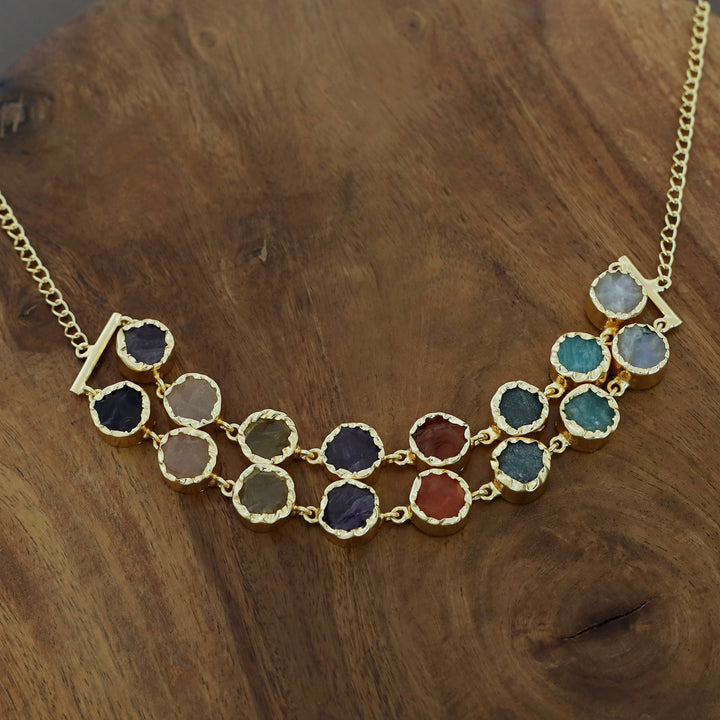 Brielle 2 Layer Raw Stone Choker