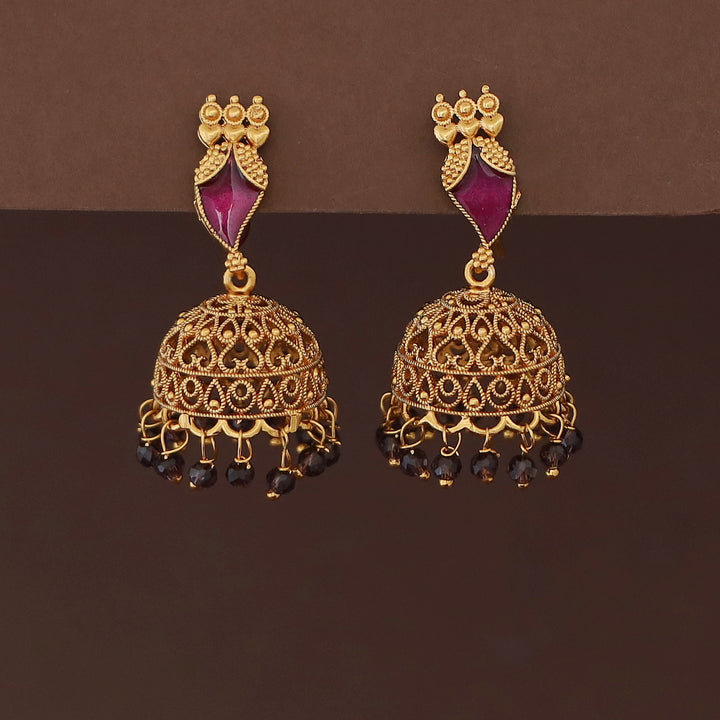 Kadhapriya Mango Palakka Beaded Jhumka